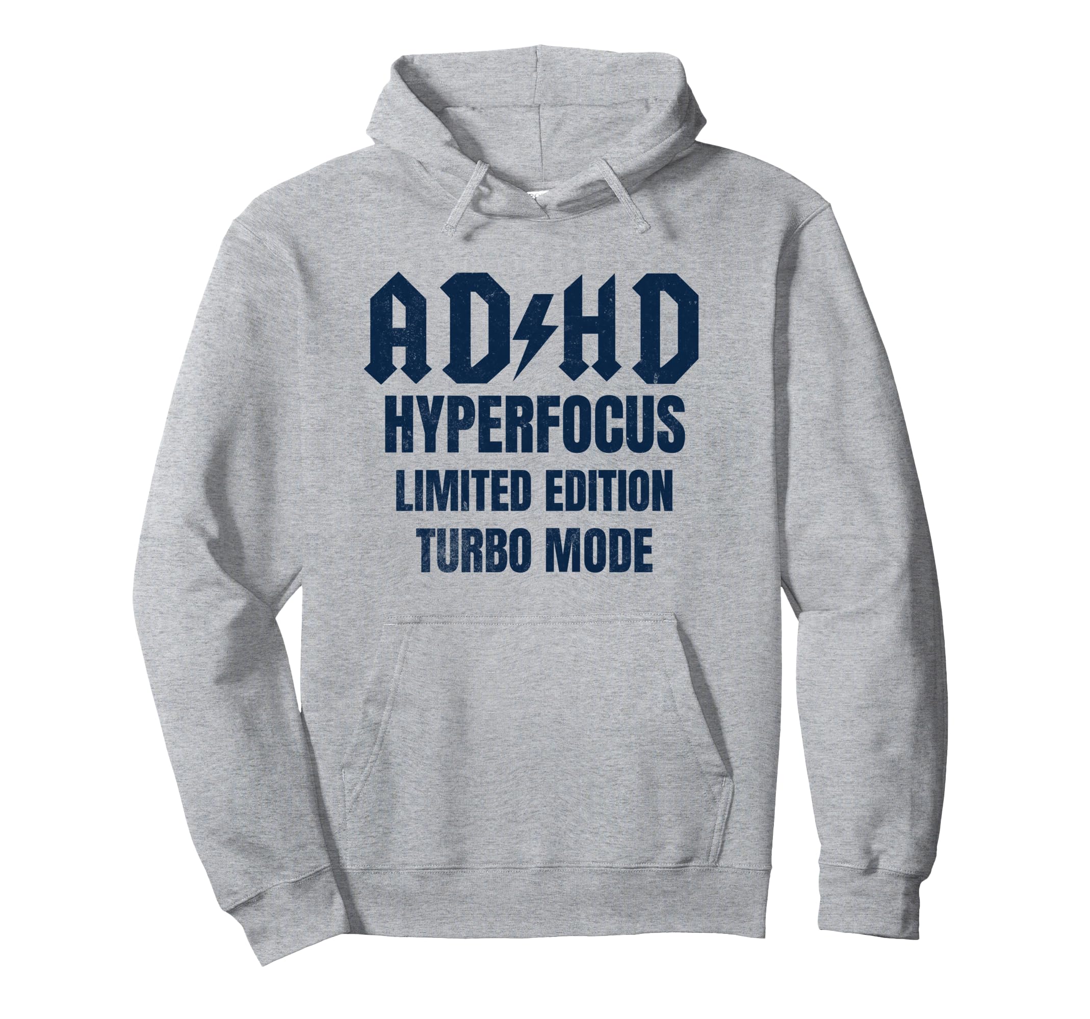 Adhd Hyperfocus Turbo Mode Distressed Hoodie - Trendy Graphic Unisex - T-Shirt, Sweatshirt, Hoodie