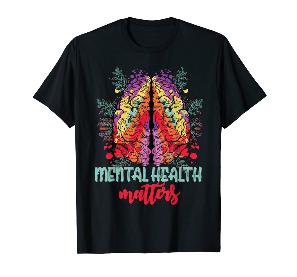Mental Health Matters Brain Art T-Shirt - Custom Art Print for Adults - T-Shirt, Sweatshirt, Hoodie