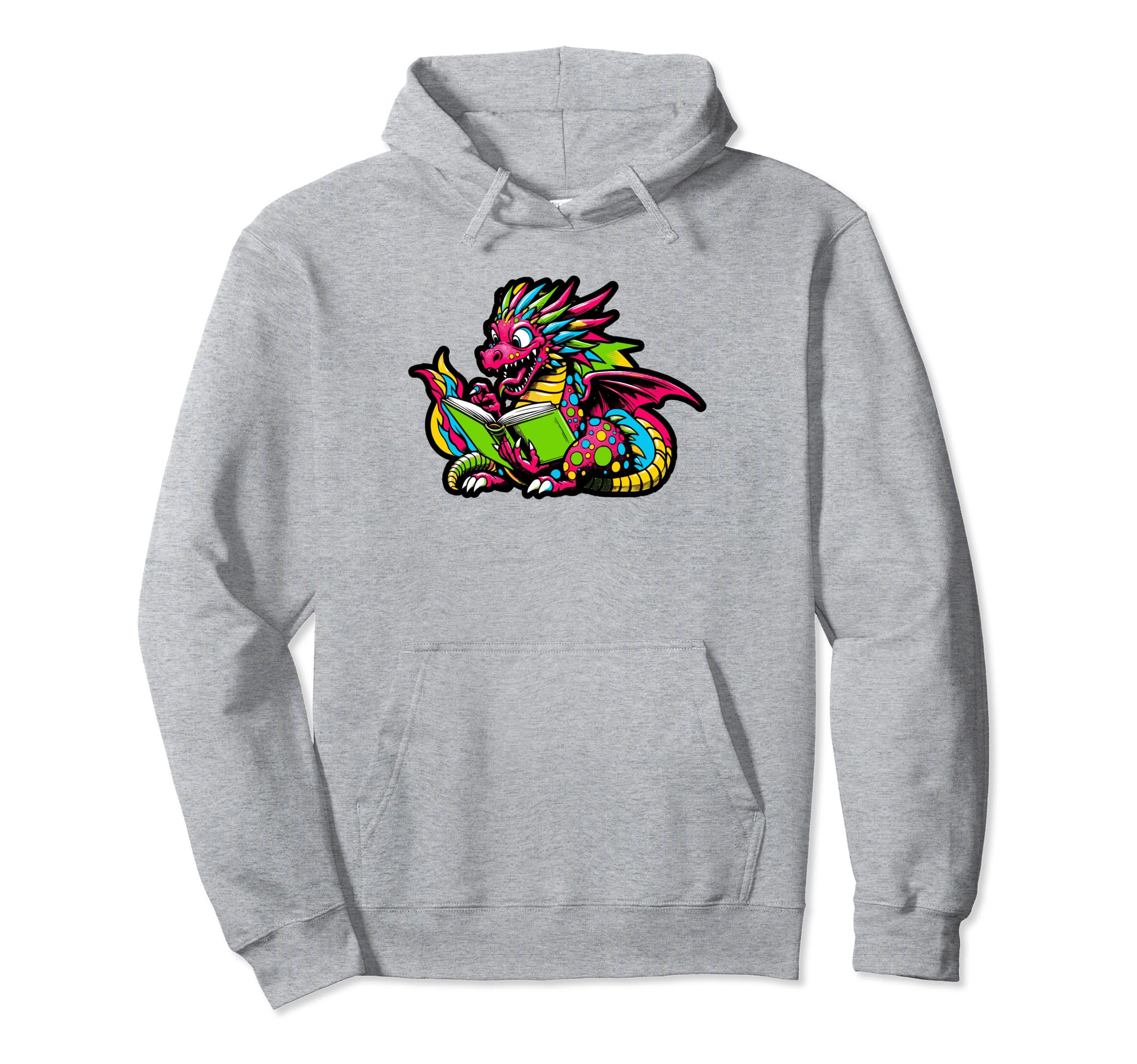 Dragon Reading Book Books Bookworm Hoodie - Streetwear Style Unisex - T-Shirt, Sweatshirt, Hoodie