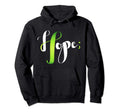 Hope Green Ribbon Semicolon Mental Hoodie - Fun Novelty Design Men Women - T-Shirt, Sweatshirt, Hoodie