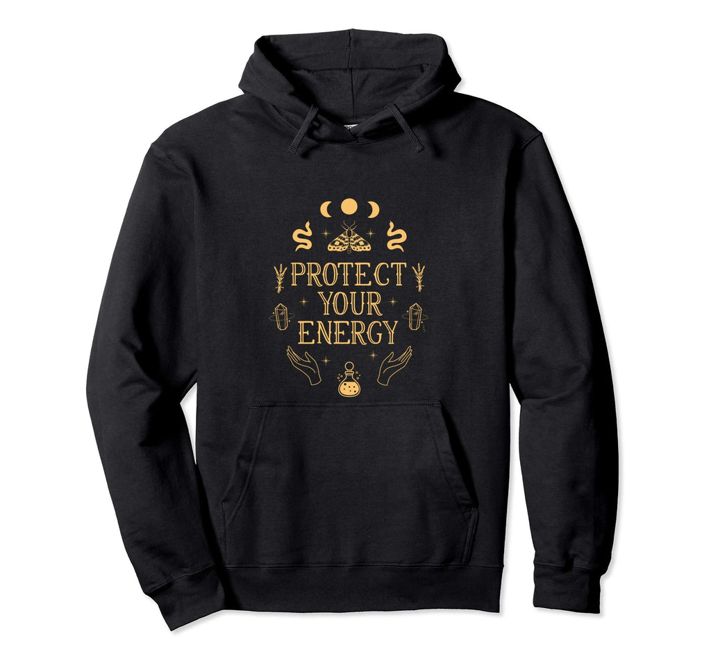 Witchy Protect Your Energy Goth Hoodie - Casual Everyday Wear Men Women - T-Shirt, Sweatshirt, Hoodie