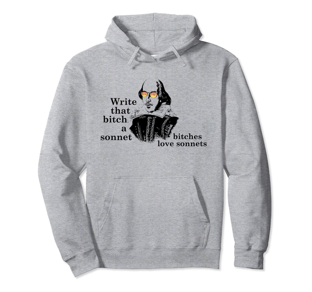 Funny Literature Shakespeare Pop Hoodie - Minimalist Print for Adults - T-Shirt, Sweatshirt, Hoodie