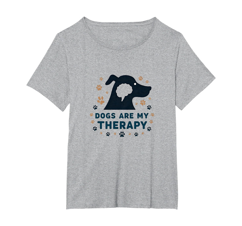 Dogs Are My Therapy Pet Lover Paw T-Shirt - Unique Graphic for Adults - T-Shirt, Sweatshirt, Hoodie