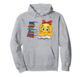 Reading Book Emoticon Funny Bookworm Hoodie - Custom Art Print Men Women - T-Shirt, Sweatshirt, Hoodie