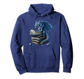 Dragon Reading Book Fantasy Reader Hoodie - Unique Graphic for Adults - T-Shirt, Sweatshirt, Hoodie