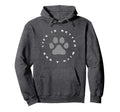 Dog Lovers Mens Black Dog Paw Hoodie - Aesthetic Graphic Unisex - T-Shirt, Sweatshirt, Hoodie