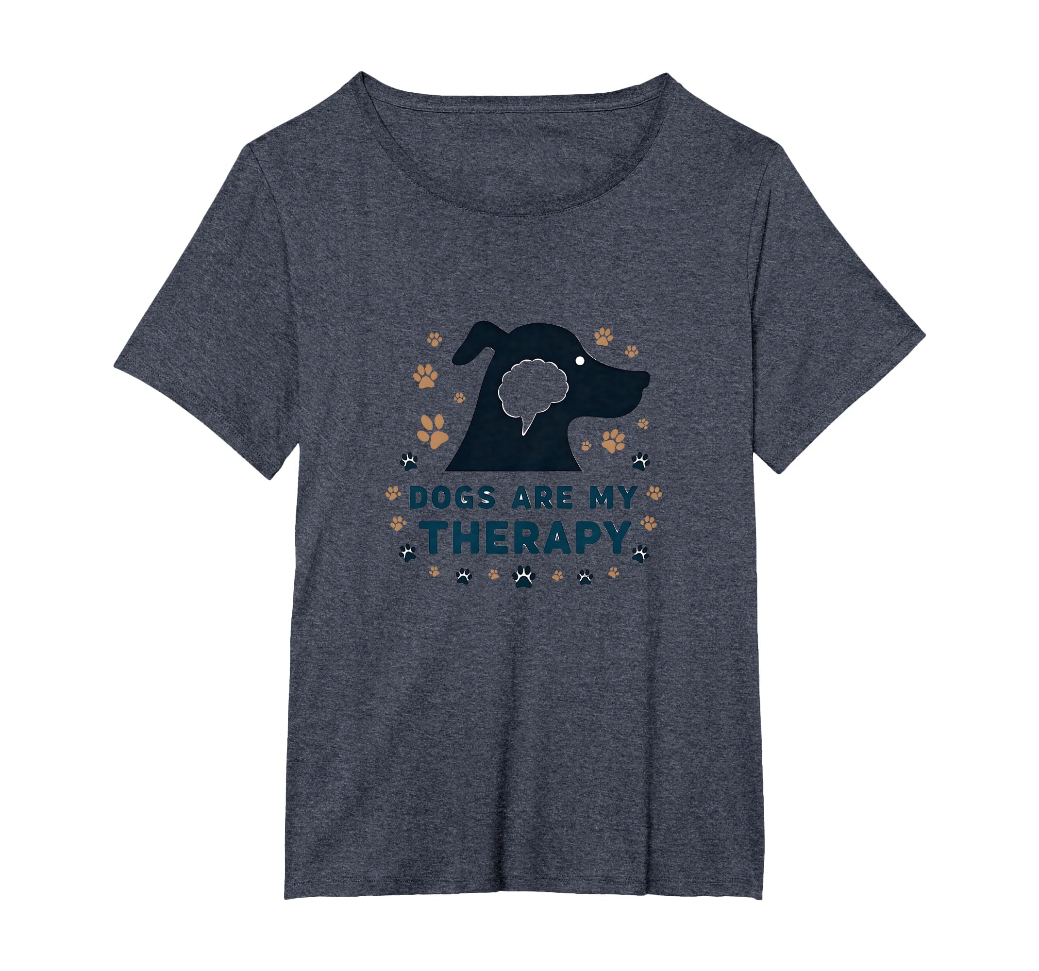 Dogs Are My Therapy Pet Lover Paw T-Shirt - Trendy Graphic for Adults - T-Shirt, Sweatshirt, Hoodie