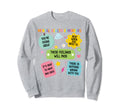 Mental Health Reminders Note To Sweatshirt - Trendy Graphic for Adults - T-Shirt, Sweatshirt, Hoodie