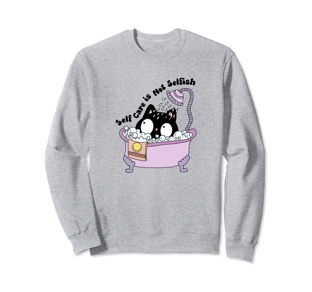 Cat Bathtub Quality Me Time Self Sweatshirt - Casual Everyday Wear Unisex - T-Shirt, Sweatshirt, Hoodie
