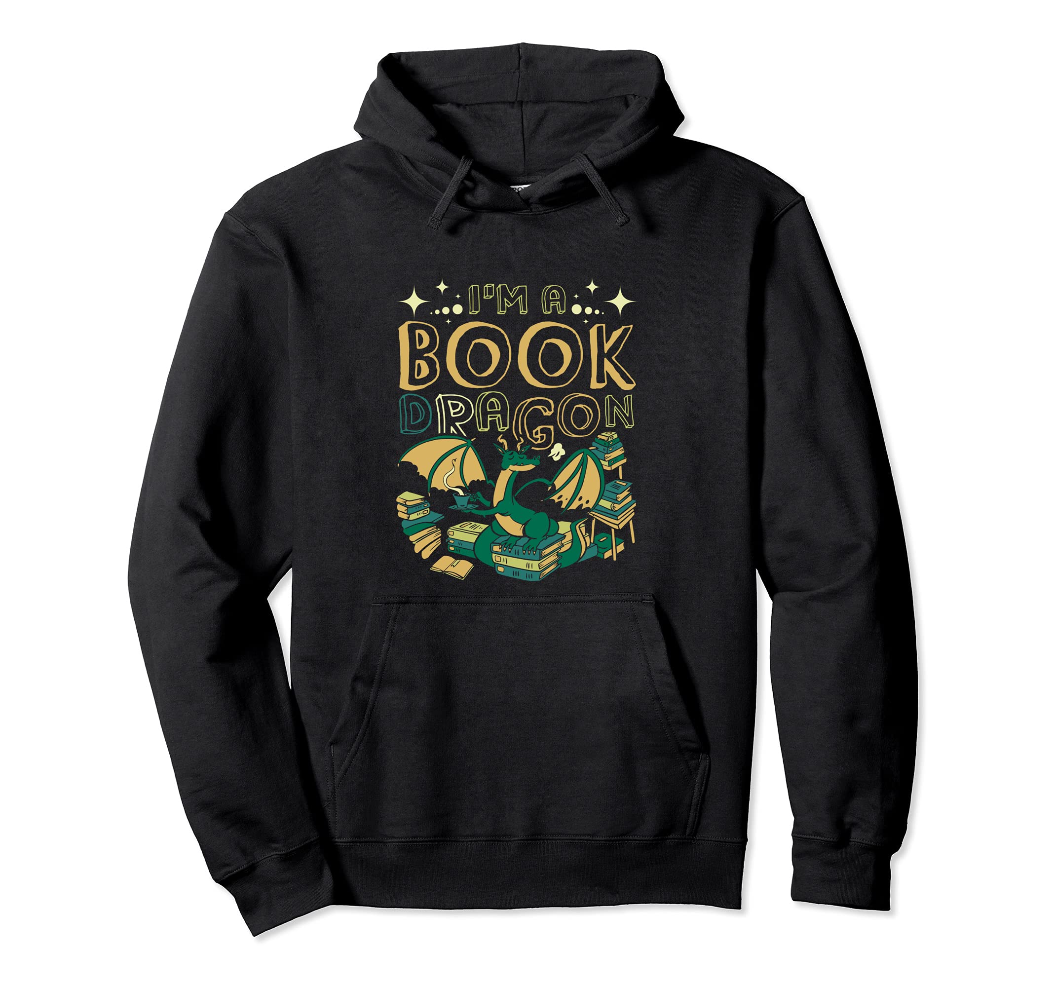 Im Book Dragon Booklover And Bookworm Hoodie - Aesthetic Graphic Unisex - T-Shirt, Sweatshirt, Hoodie