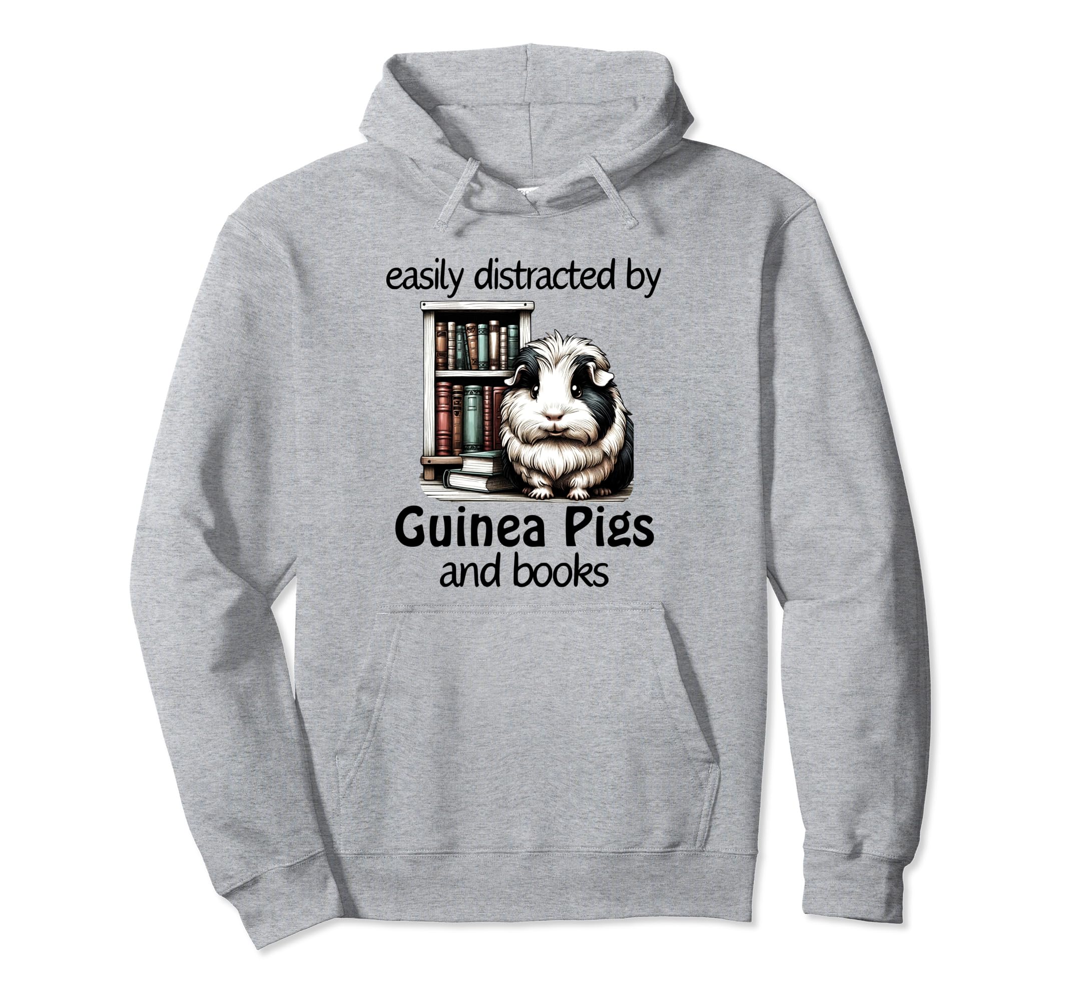 Guinea Pig Books Bookworm Bibliophile Hoodie - Unique Graphic for Adults - T-Shirt, Sweatshirt, Hoodie