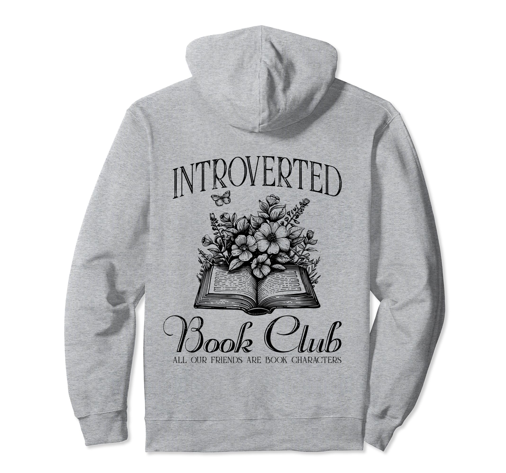 Reading Introverted Book Club Reader Hoodie - Novelty Apparel Unisex - T-Shirt, Sweatshirt, Hoodie