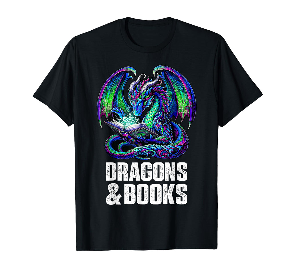 Book Dragons And Books Reading Lover T-Shirt - Streetwear Style Men Women - T-Shirt, Sweatshirt, Hoodie