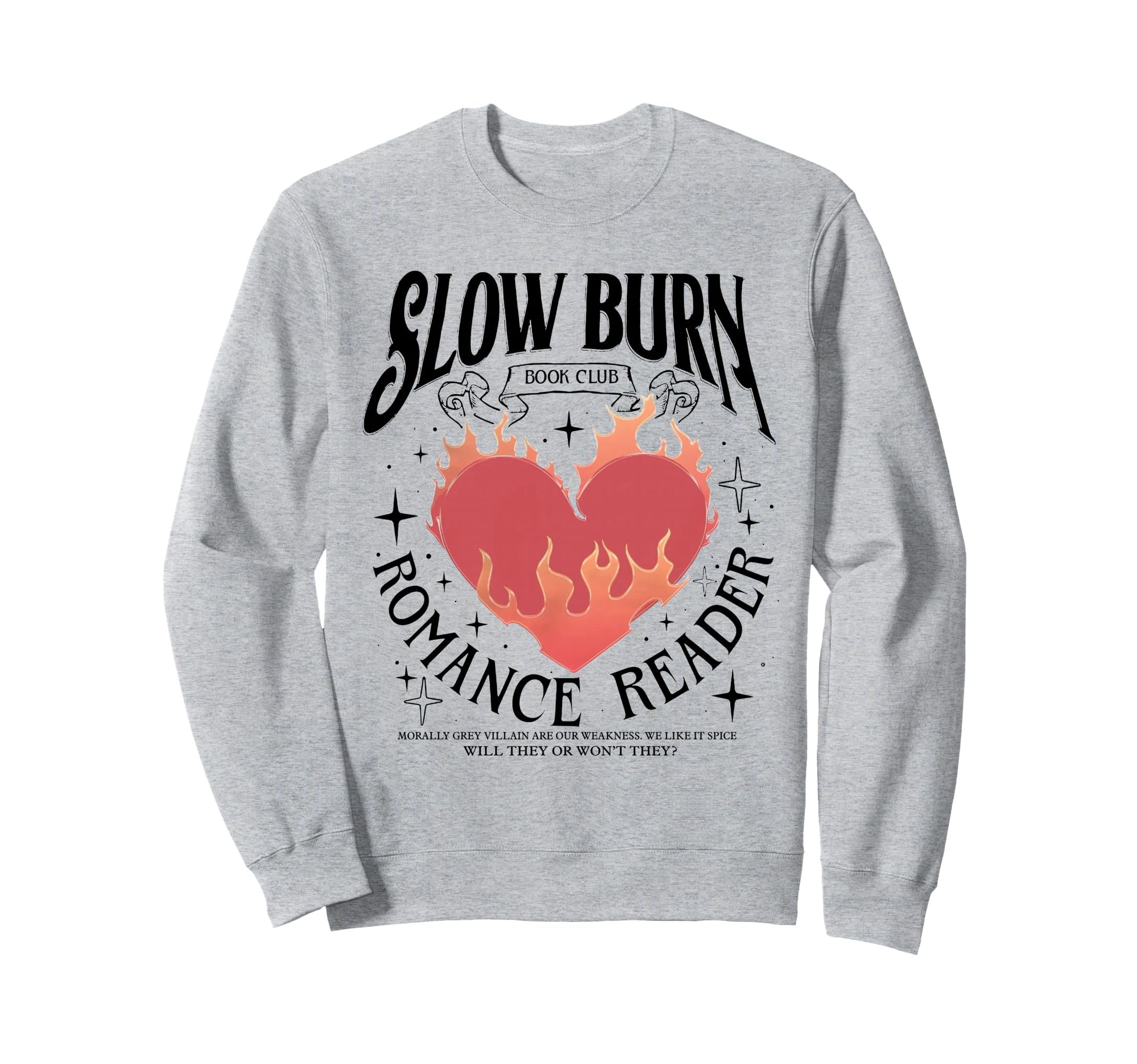 Slow Burn Romance Reader Book Club Sweatshirt - Minimalist Print Unisex - T-Shirt, Sweatshirt, Hoodie