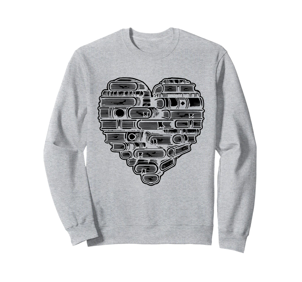 Heart Bookshelf Library Book Sweatshirt - Casual Everyday Wear Unisex - T-Shirt, Sweatshirt, Hoodie