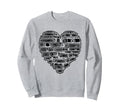 Heart Bookshelf Library Book Reading Sweatshirt - Graphic Print Unisex - T-Shirt, Sweatshirt, Hoodie