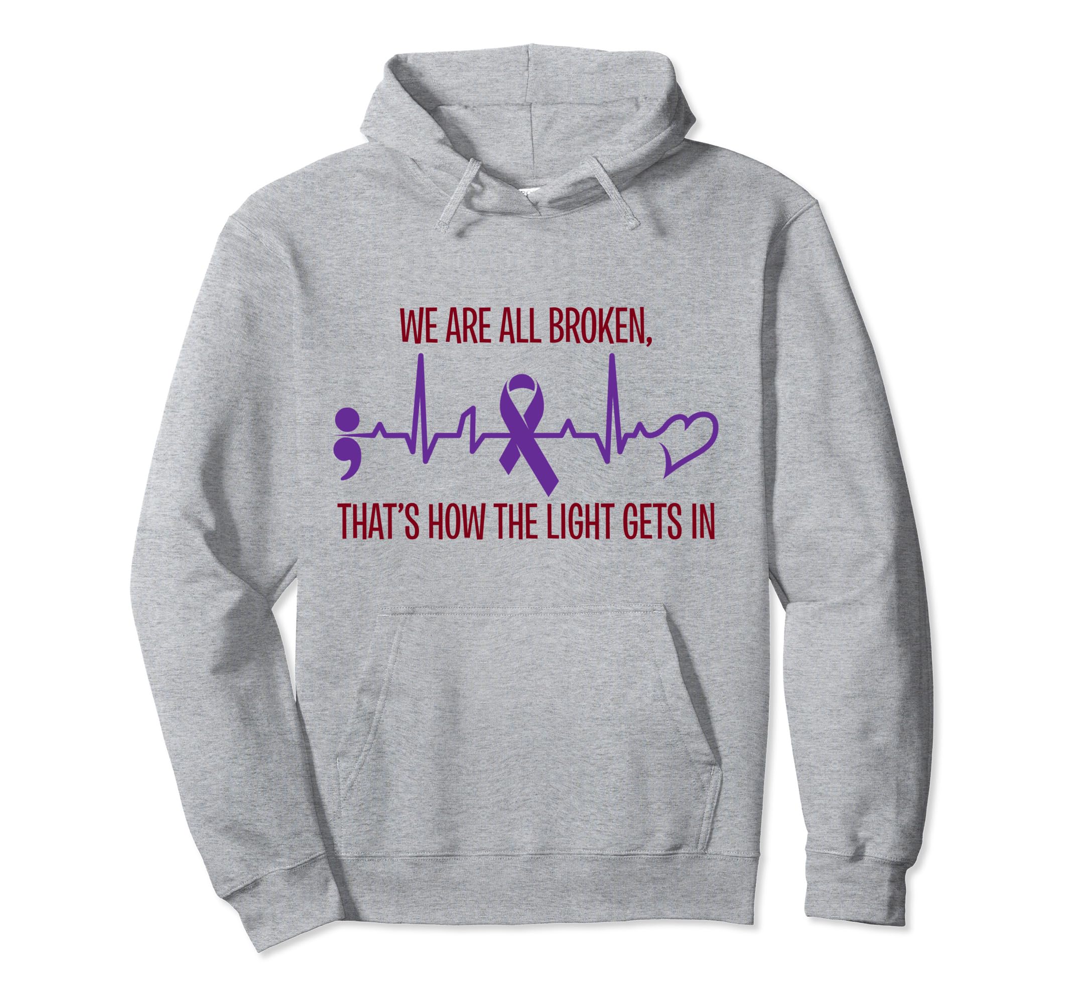 We Are All Broken Suicide Awareness Hoodie - Trendy Graphic Men Women - T-Shirt, Sweatshirt, Hoodie
