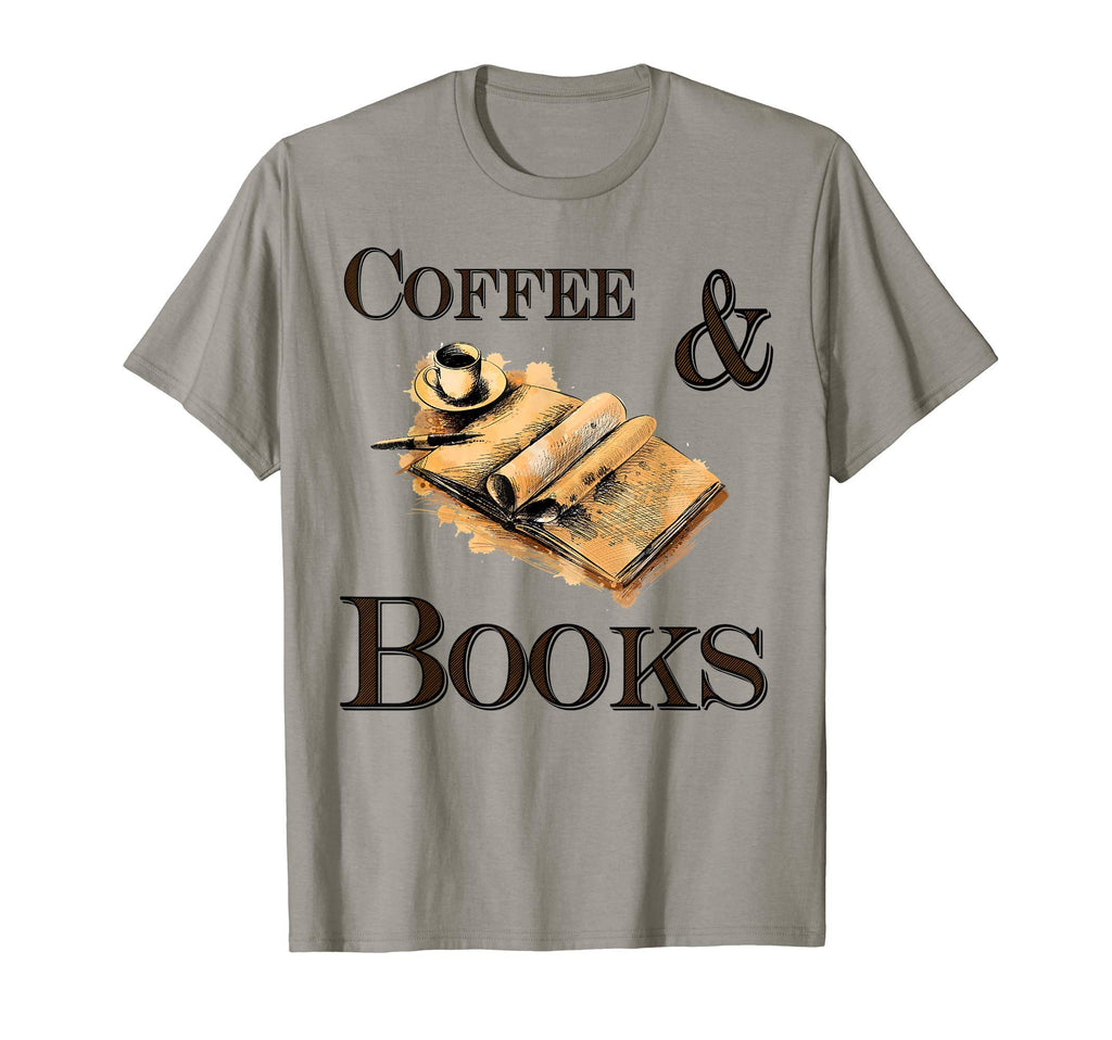 Coffee And Books Pastel Drawing T-Shirt - Streetwear Style Men Women - T-Shirt, Sweatshirt, Hoodie