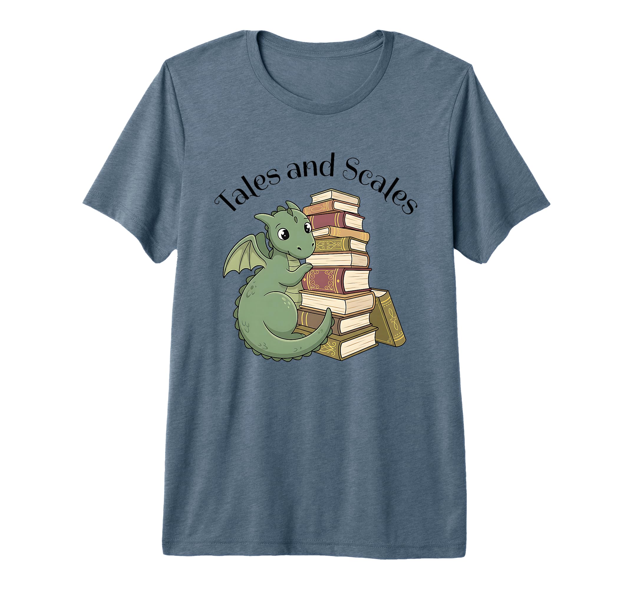Fantasy Reader Bookish Dragon Tri T-Shirt - Minimalist Print for Adults - T-Shirt, Sweatshirt, Hoodie