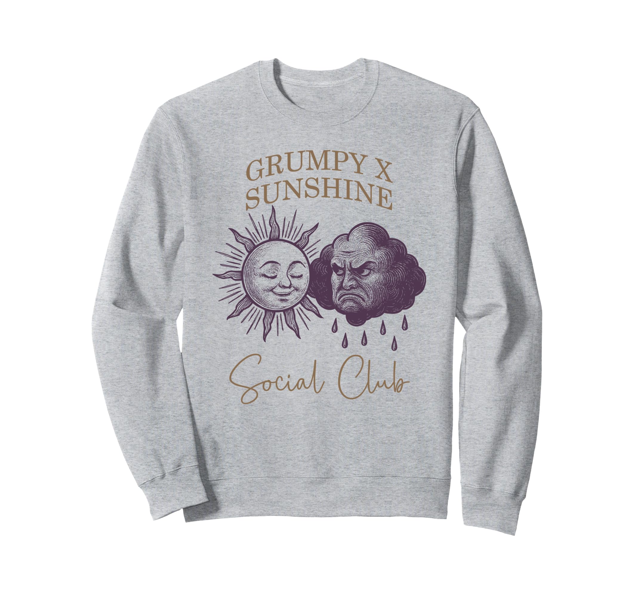 Grumpy Sunshine Social Club Book Reader Sweatshirt - Unique Graphic Unisex - T-Shirt, Sweatshirt, Hoodie