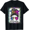 Funny Mom Life Rainbow Leopard Bleached Tees Unisex T-shirt, Sweatshirt, Hoodie, Long Sleeve Tee - T-Shirt, Sweatshirt, Hoodie