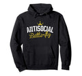 Antisocial Butterfly Hoodie - Unique Graphic Men Women - T-Shirt, Sweatshirt, Hoodie