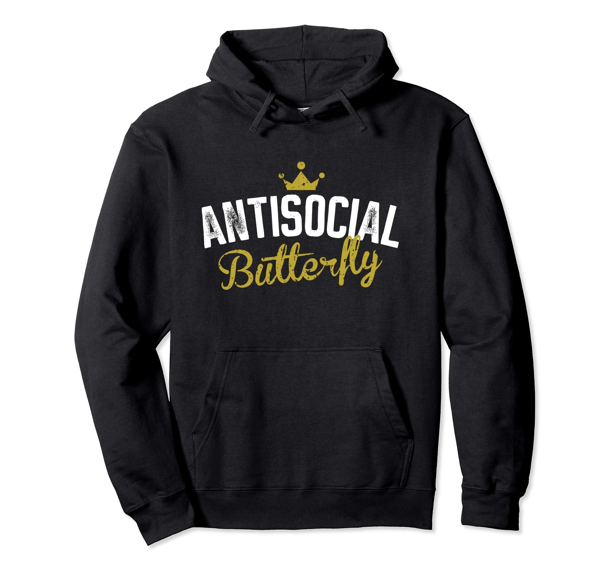 Antisocial Butterfly Hoodie - Unique Graphic Men Women - T-Shirt, Sweatshirt, Hoodie