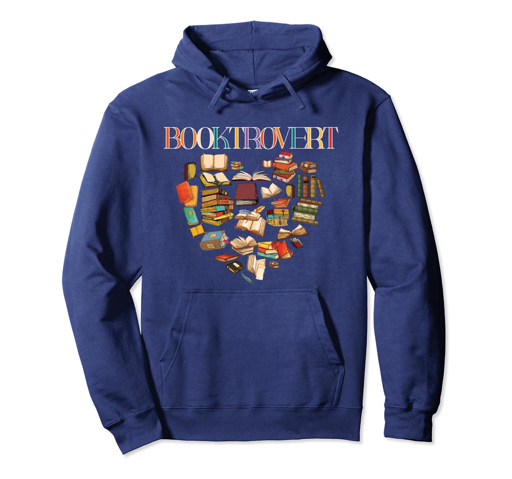 Booktrovert Books Lover Bookish Library Hoodie - Novelty Apparel Unisex - T-Shirt, Sweatshirt, Hoodie