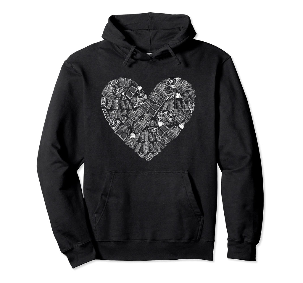 Book Heart Library Geek Bookworm Hoodie - Custom Art Print Men Women - T-Shirt, Sweatshirt, Hoodie