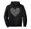 Book Heart Library Geek Bookworm Hoodie - Custom Art Print Men Women - T-Shirt, Sweatshirt, Hoodie