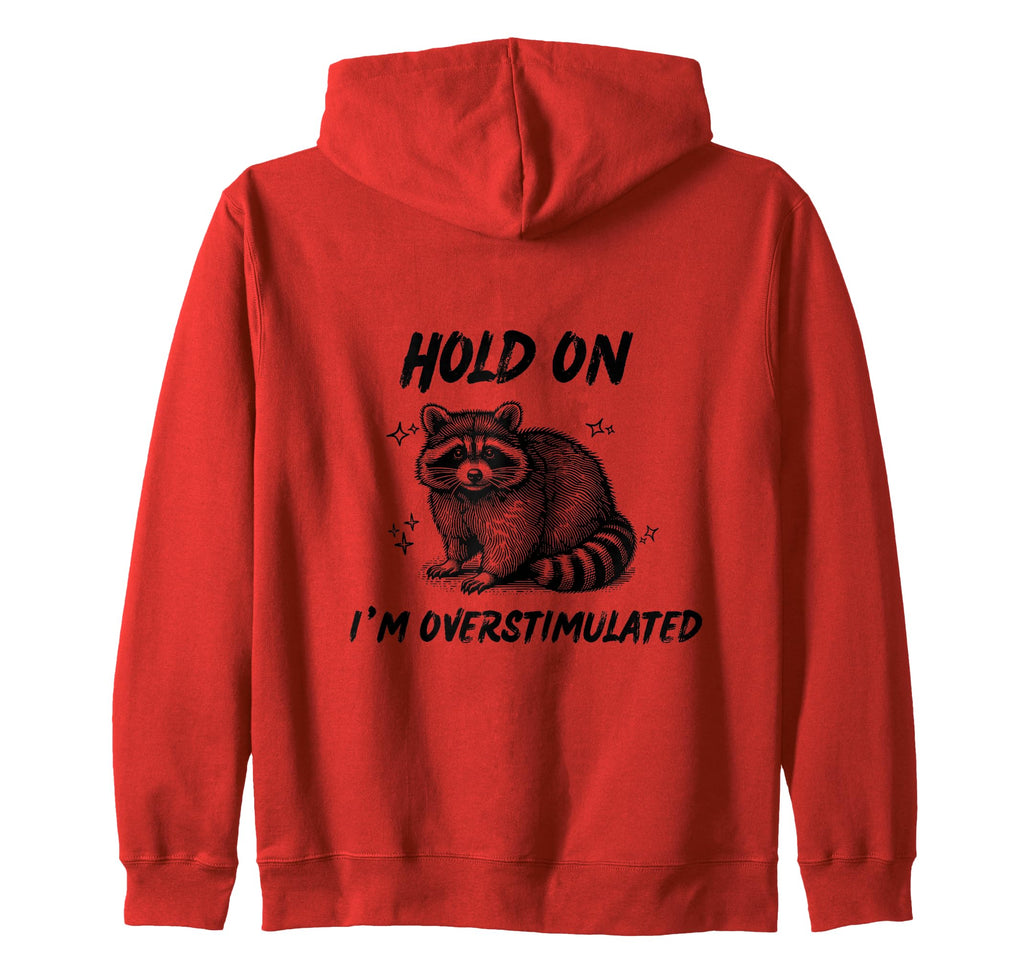 Raccoon Vibes Relaxation Hoodie - Minimalist Print Men Women - T-Shirt, Sweatshirt, Hoodie