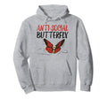 Anti Social Butterfly Goth Gothic Hoodie - Streetwear Style Men Women - T-Shirt, Sweatshirt, Hoodie