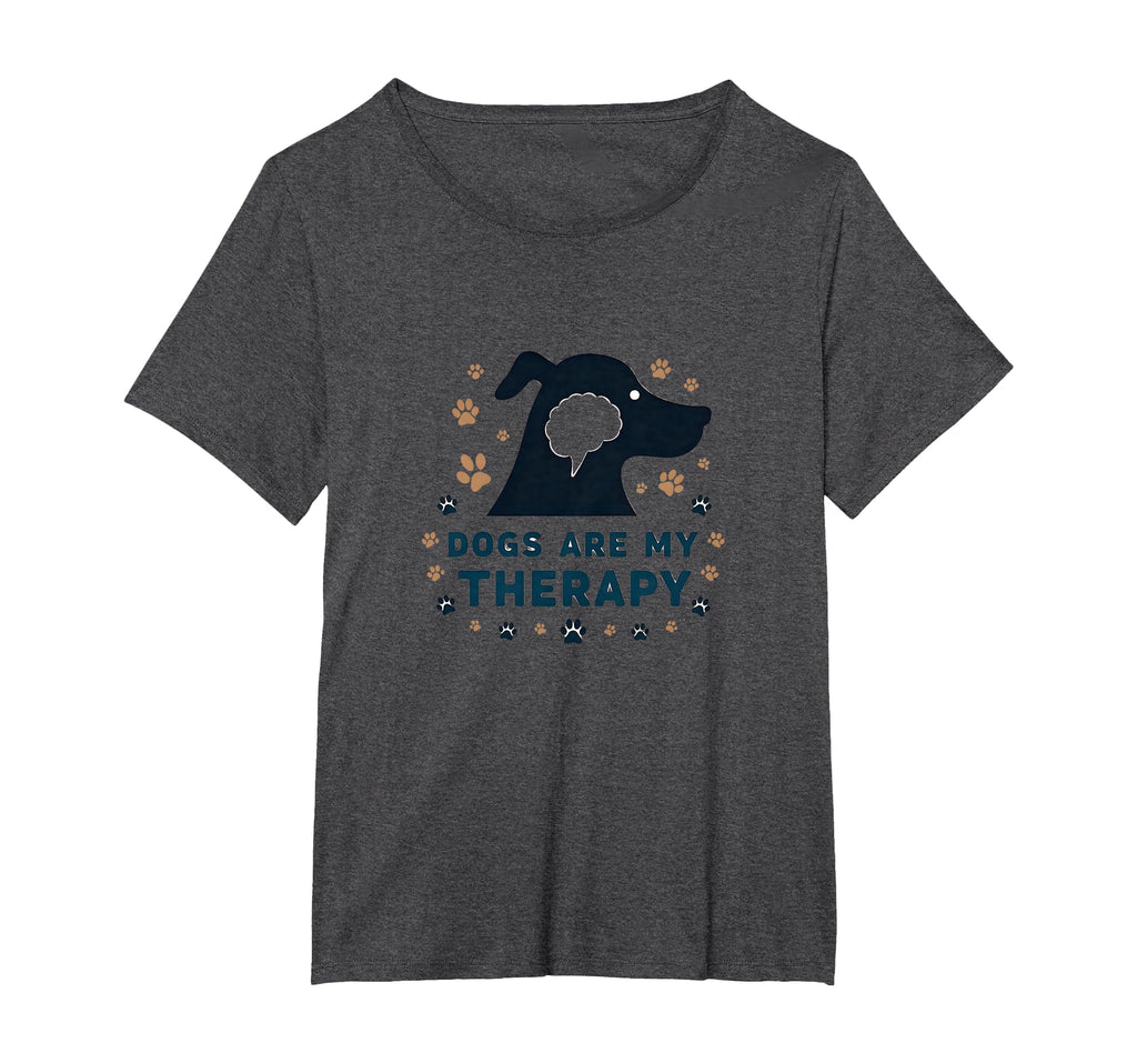Dogs Are My Therapy Pet Lover Paw T-Shirt - Minimalist Print for Adults - T-Shirt, Sweatshirt, Hoodie