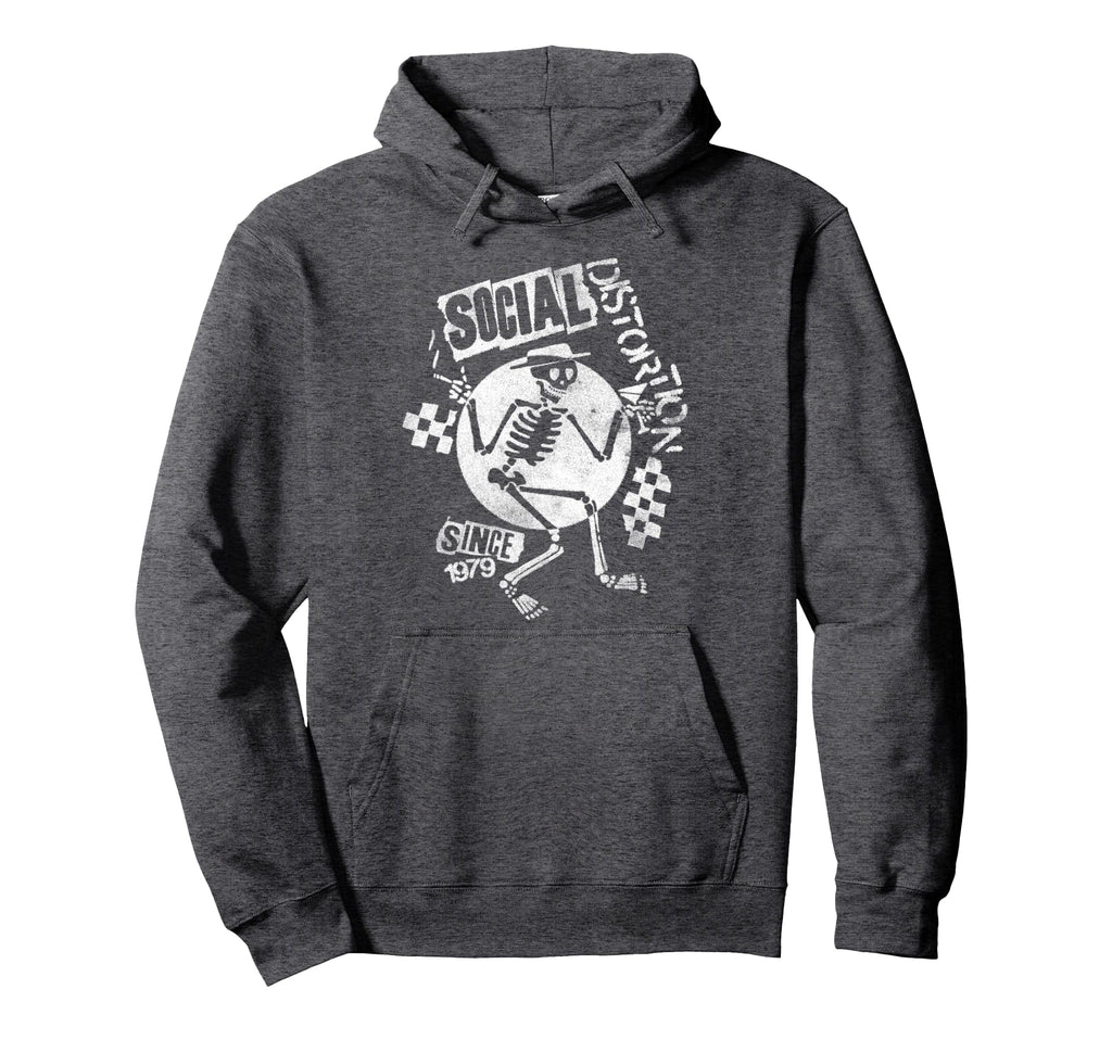 Social Distortion White Spray Skelly Hoodie - Custom Art Print for Adults - T-Shirt, Sweatshirt, Hoodie