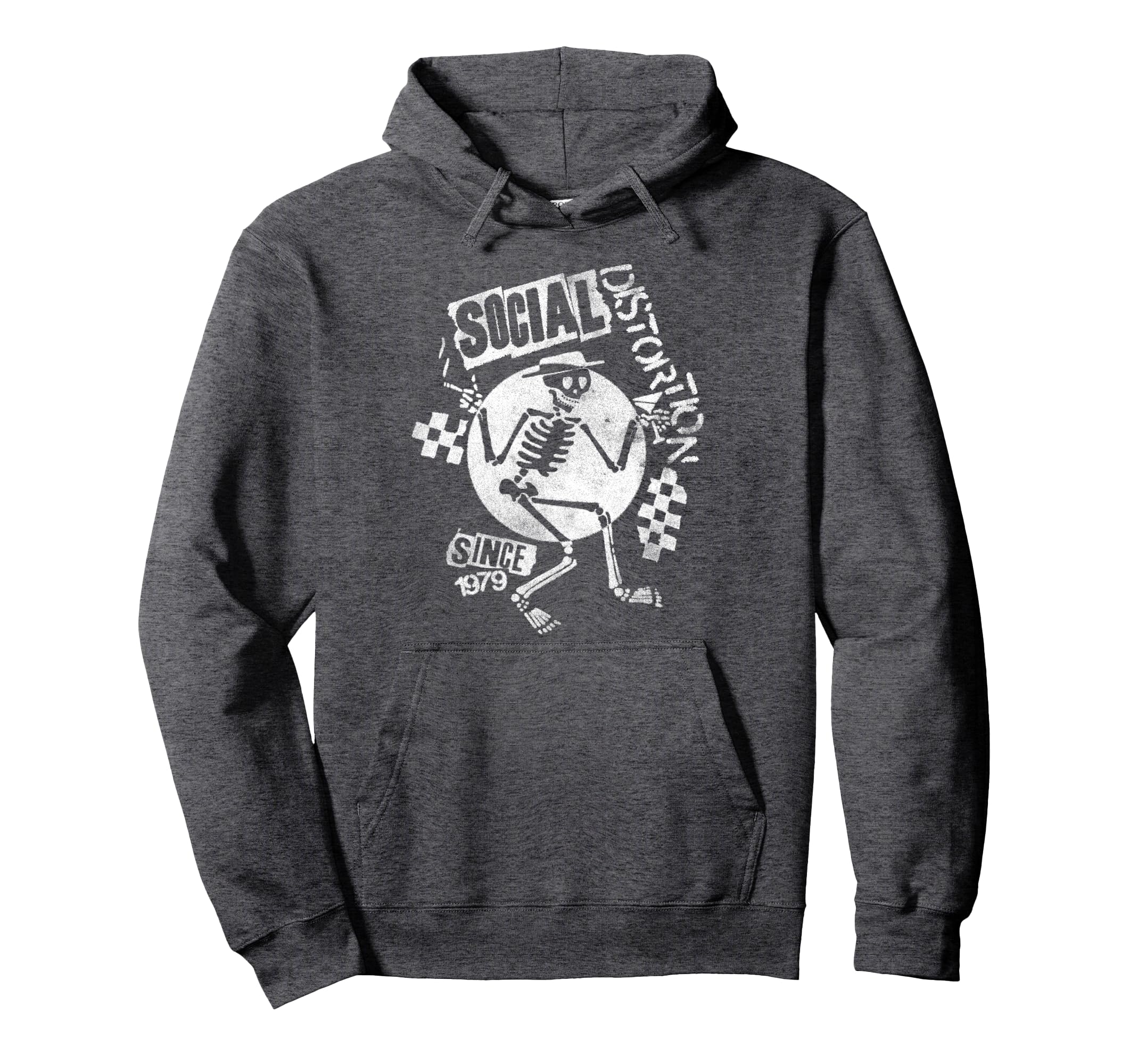 Social Distortion White Spray Skelly Hoodie - Custom Art Print for Adults - T-Shirt, Sweatshirt, Hoodie