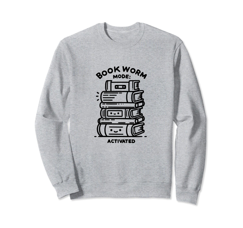 Bookworm Mode Activated Reading Sweatshirt - Minimalist Print Men Women - T-Shirt, Sweatshirt, Hoodie