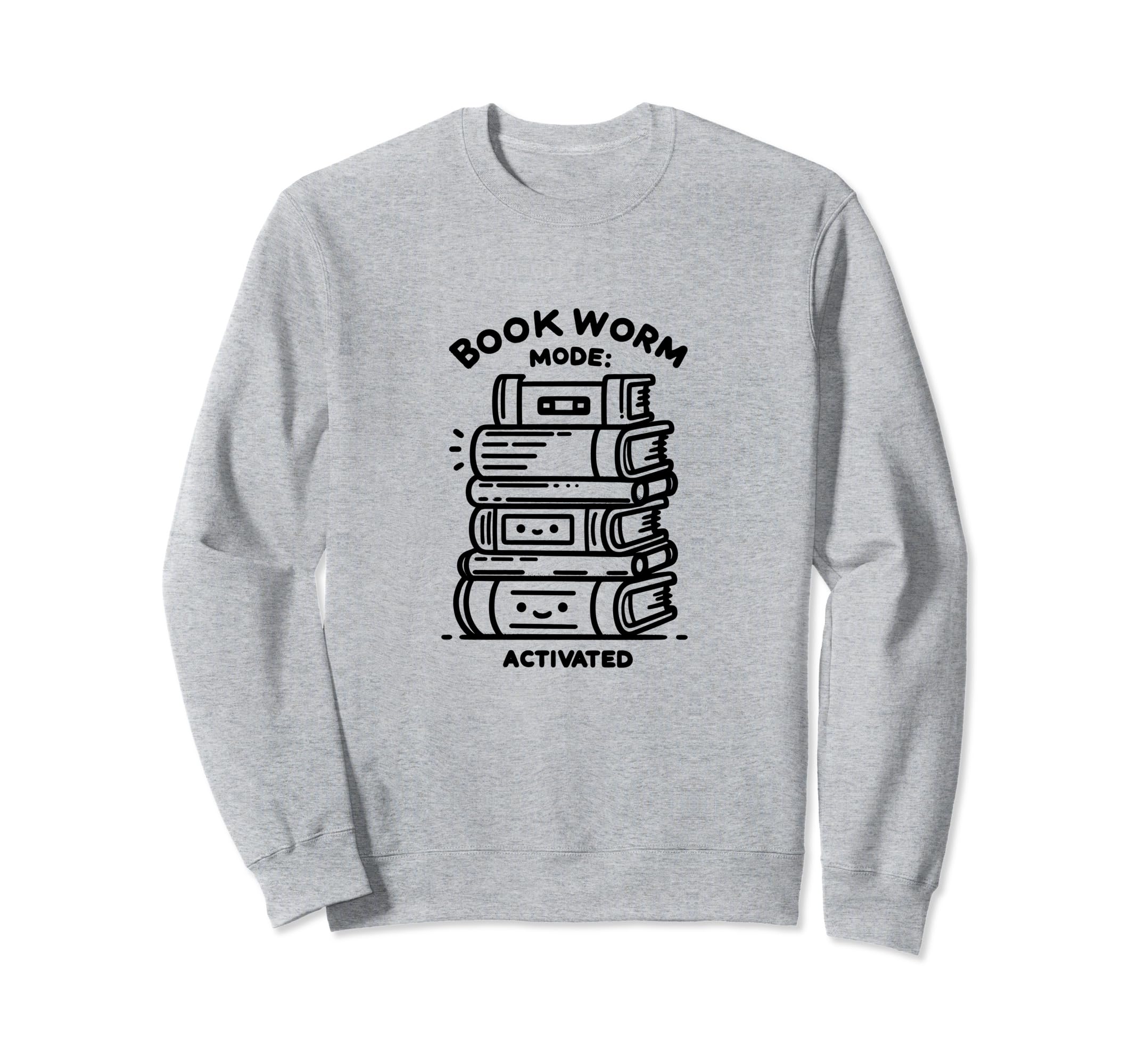 Bookworm Mode Activated Reading Sweatshirt - Minimalist Print Men Women - T-Shirt, Sweatshirt, Hoodie