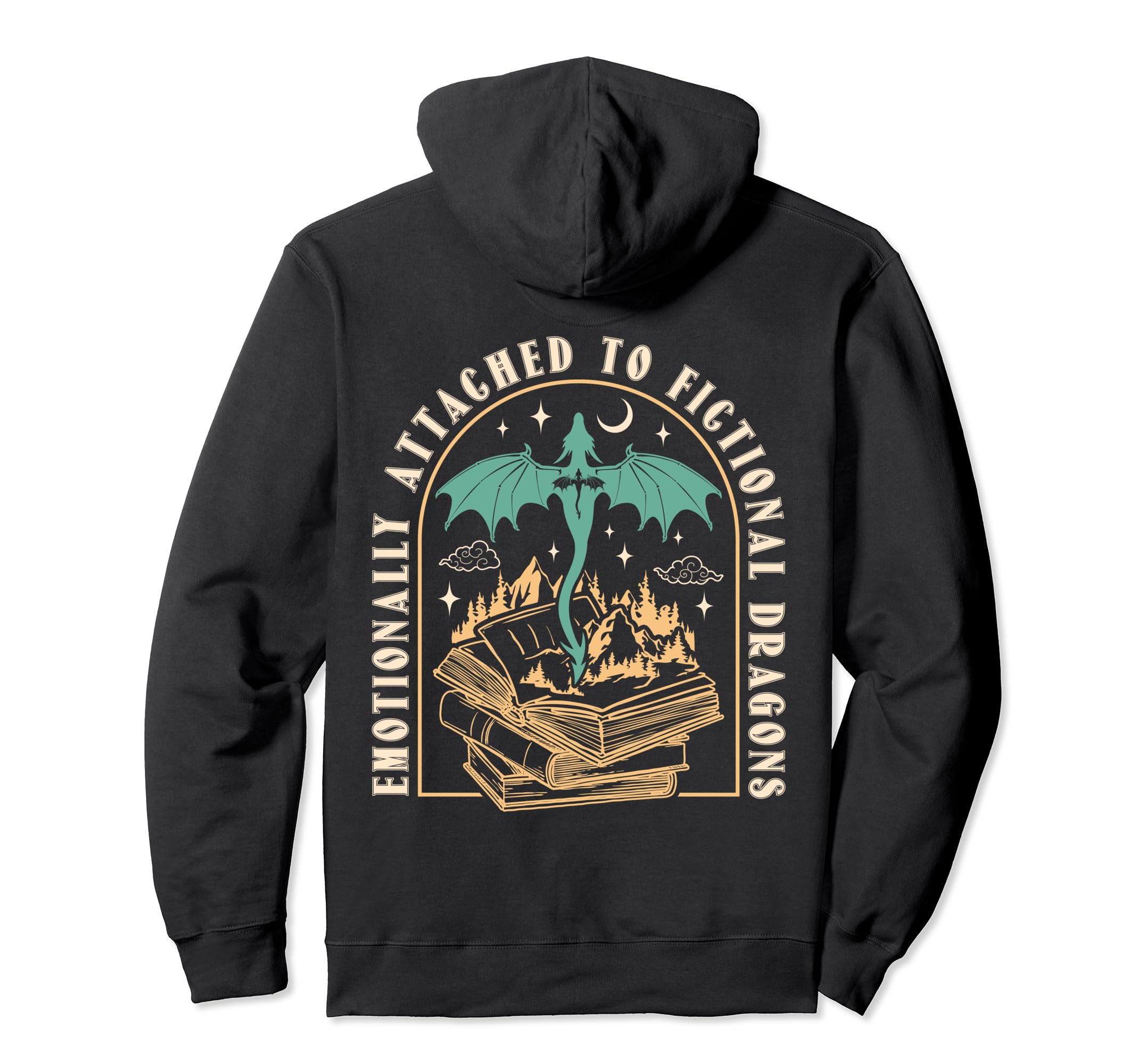 Emotionally Attached To Fictional Dragons Hoodie - Unique Graphic Unisex - T-Shirt, Sweatshirt, Hoodie