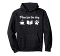 Plan Day Coffee Book Dog Funny Simple Hoodie - Streetwear Style for Adults - T-Shirt, Sweatshirt, Hoodie
