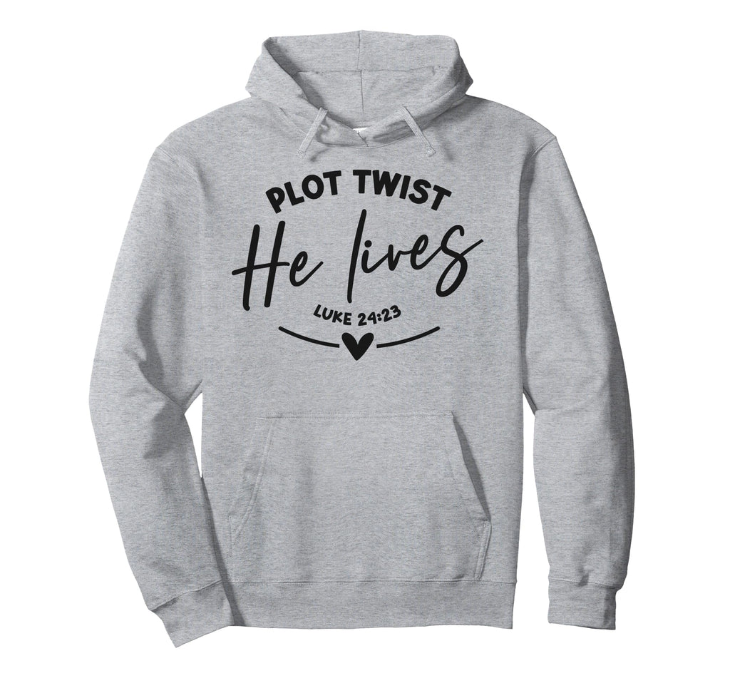 Plot Twist He Lives Easter Hoodie - Aesthetic Graphic for Adults - T-Shirt, Sweatshirt, Hoodie