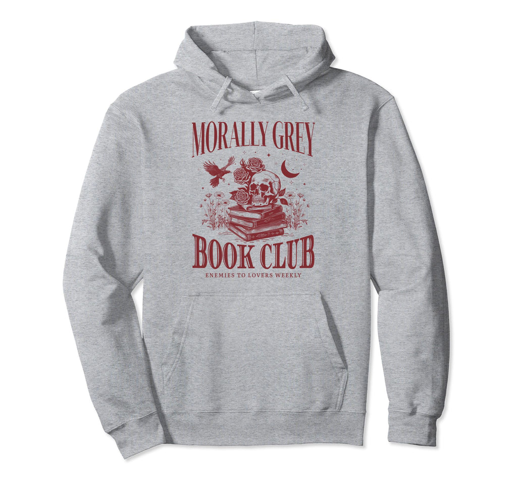 Morally Grey Book Club Skeleton Funny Hoodie - Custom Art Print for Adults - T-Shirt, Sweatshirt, Hoodie