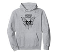 Antisocial Butterfly Introvert Macabre Hoodie - Trendy Graphic Unisex - T-Shirt, Sweatshirt, Hoodie