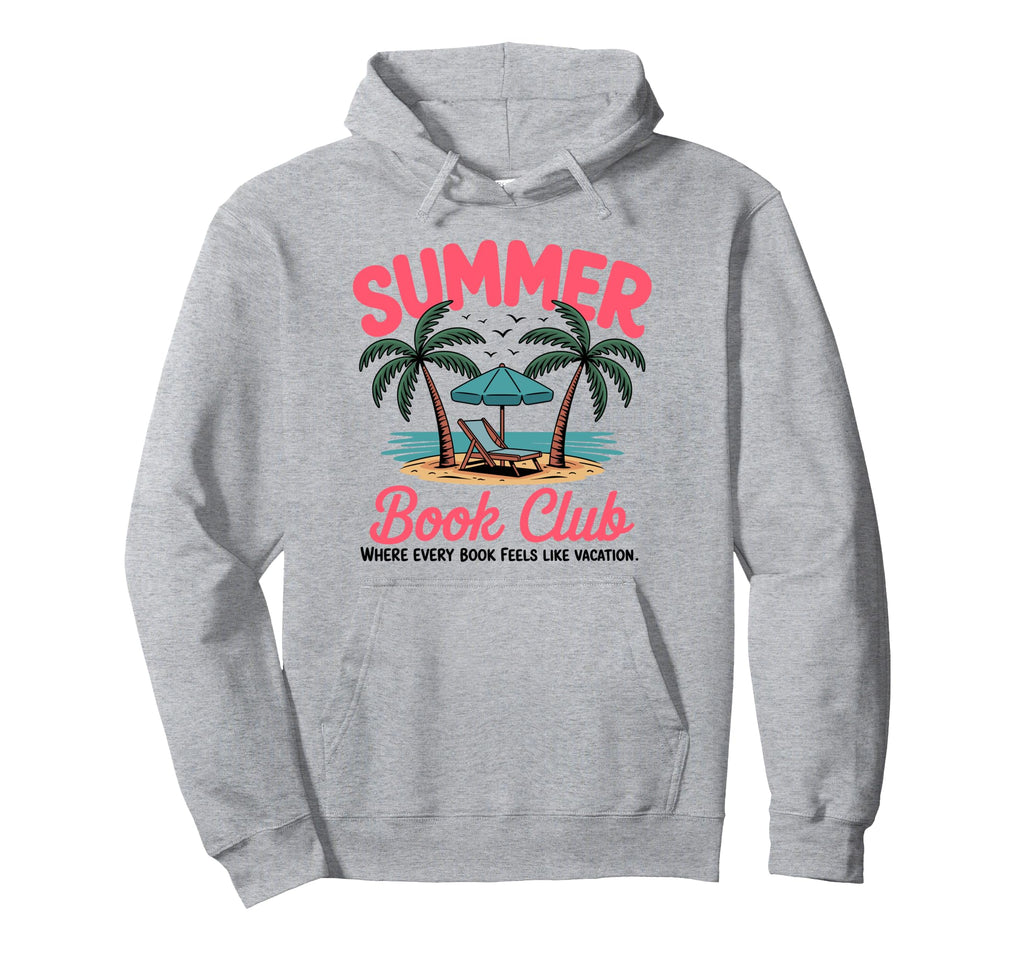 Summer Book Club Funny Beach Vacation Hoodie - Minimalist Print Unisex - T-Shirt, Sweatshirt, Hoodie