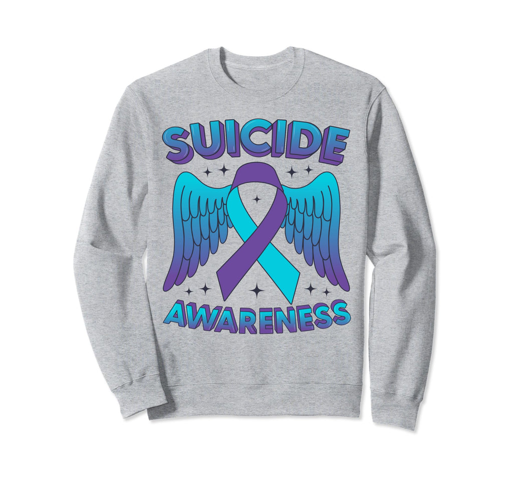 Suicide Prevention Awareness Ribbon Sweatshirt - Custom Art Print Unisex - T-Shirt, Sweatshirt, Hoodie