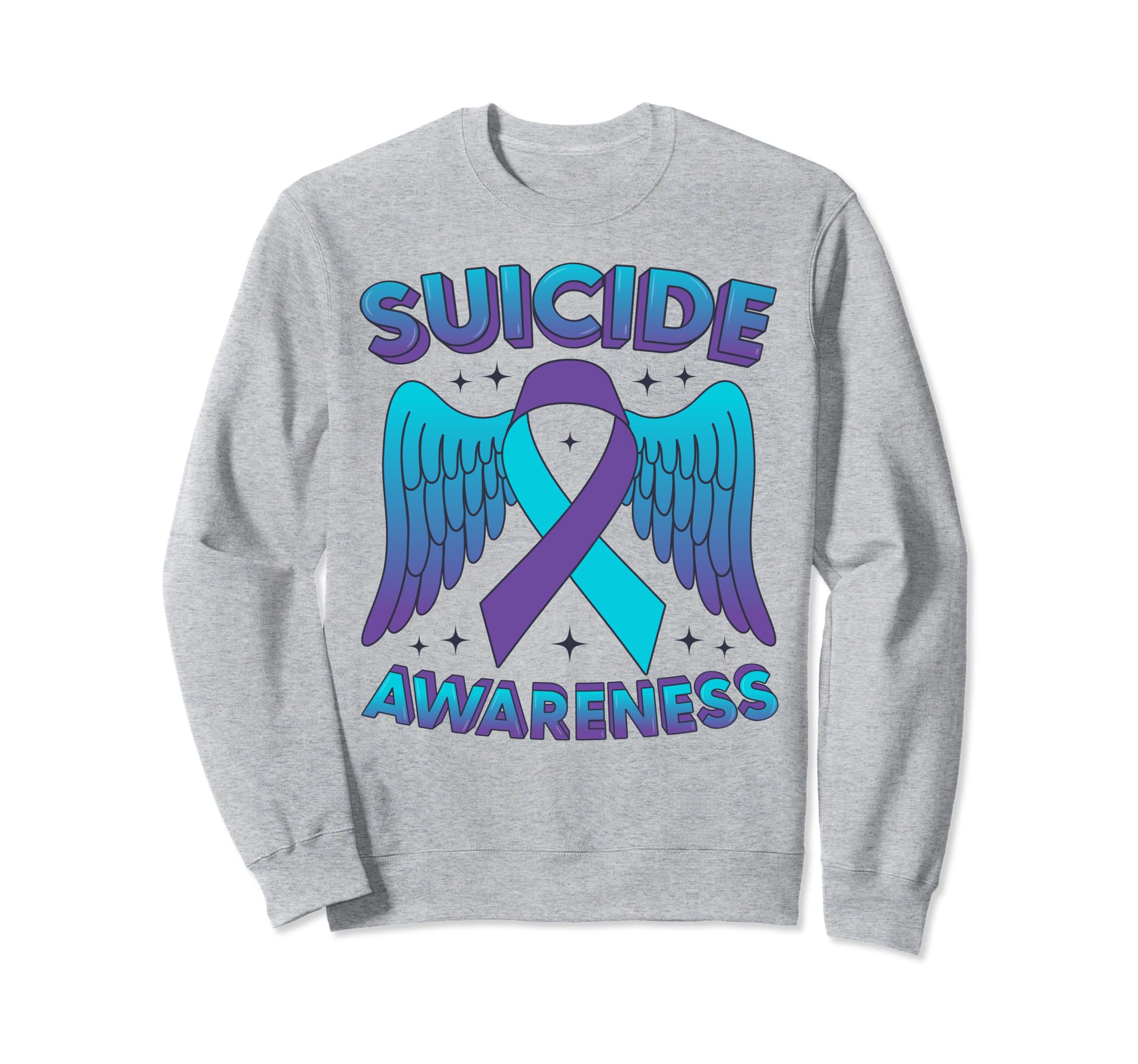 Suicide Prevention Awareness Ribbon Sweatshirt - Custom Art Print Unisex - T-Shirt, Sweatshirt, Hoodie