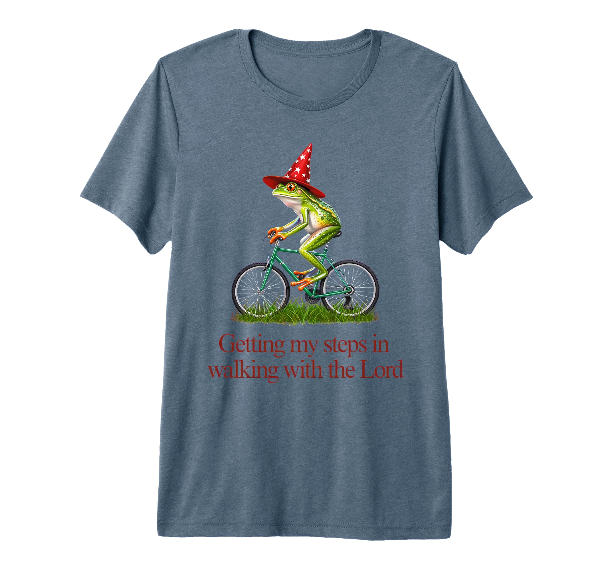 Getting My Steps Walking Lord Frog Tri T-Shirt - Custom Art Print Unisex - T-Shirt, Sweatshirt, Hoodie