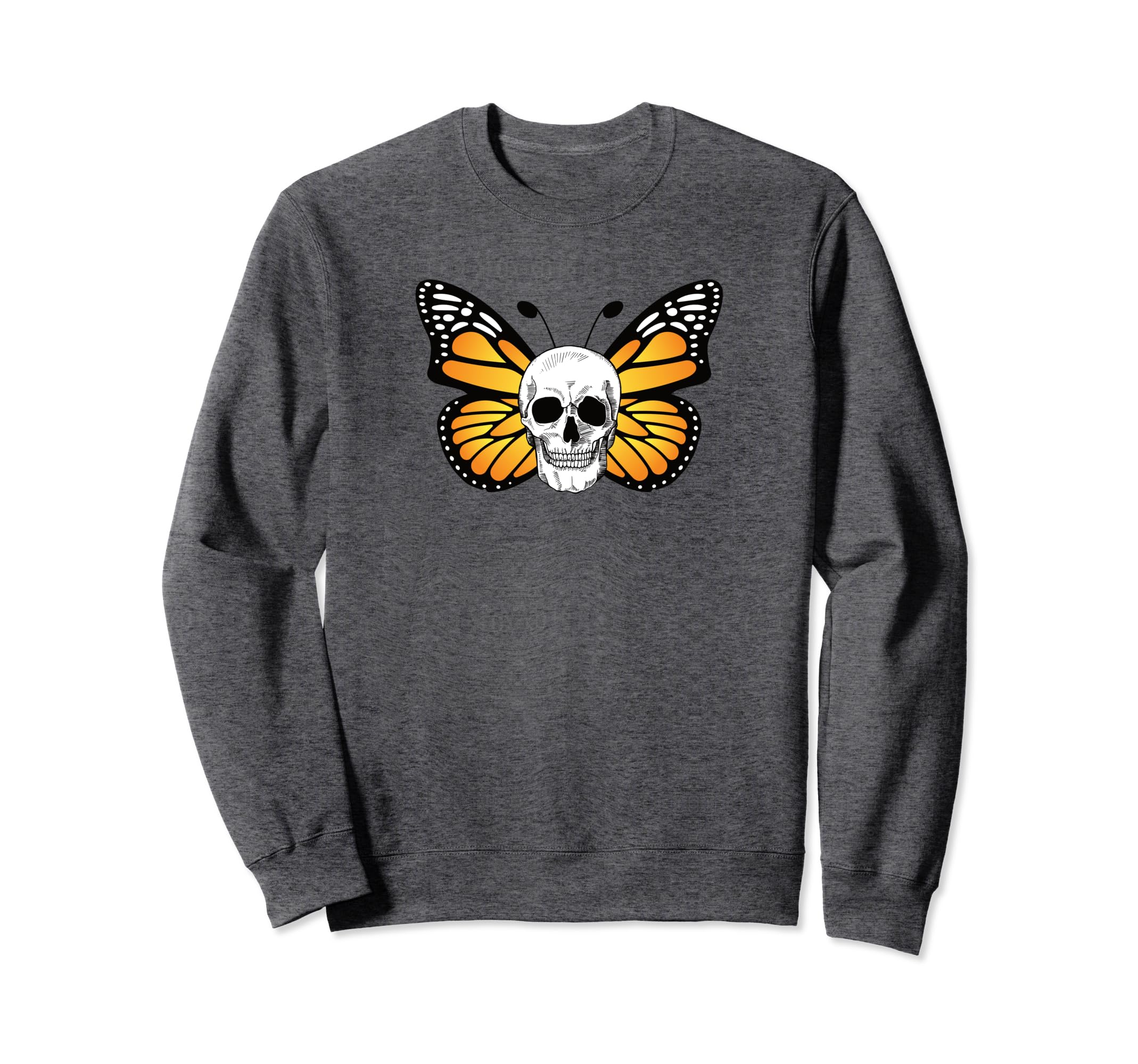 Monarch Butterfly Skull Antisocial Sweatshirt - Streetwear Style Men Women - T-Shirt, Sweatshirt, Hoodie