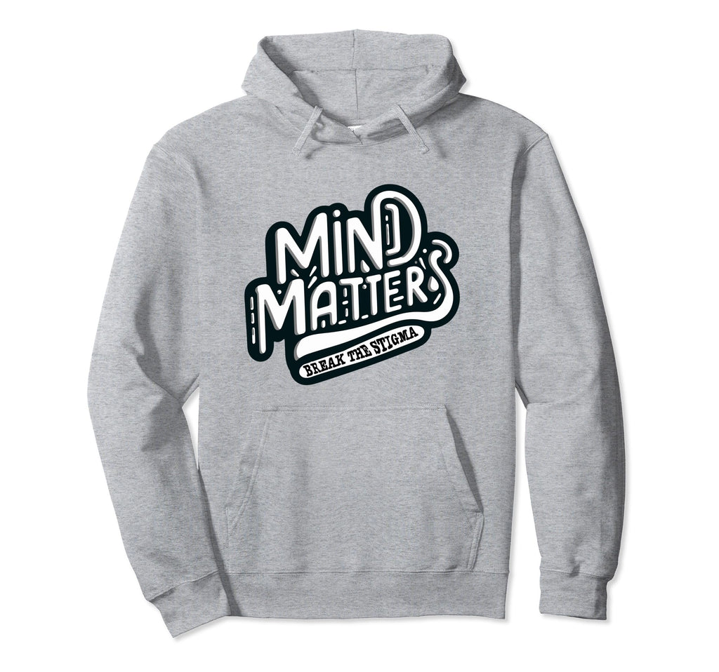 Break Stigma Mental Health Awareness Hoodie - Minimalist Print for Adults - T-Shirt, Sweatshirt, Hoodie
