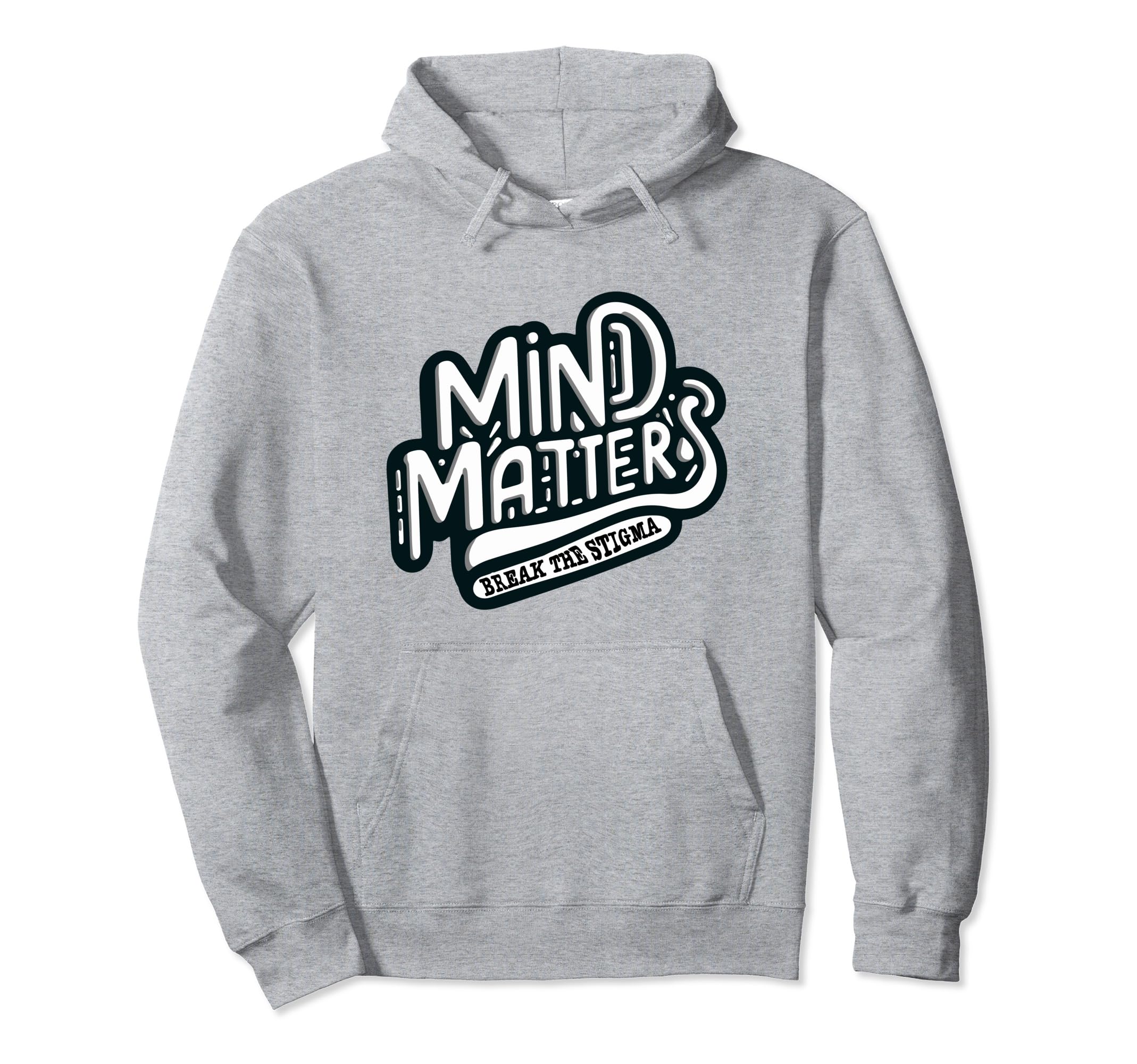 Break Stigma Mental Health Awareness Hoodie - Minimalist Print for Adults - T-Shirt, Sweatshirt, Hoodie
