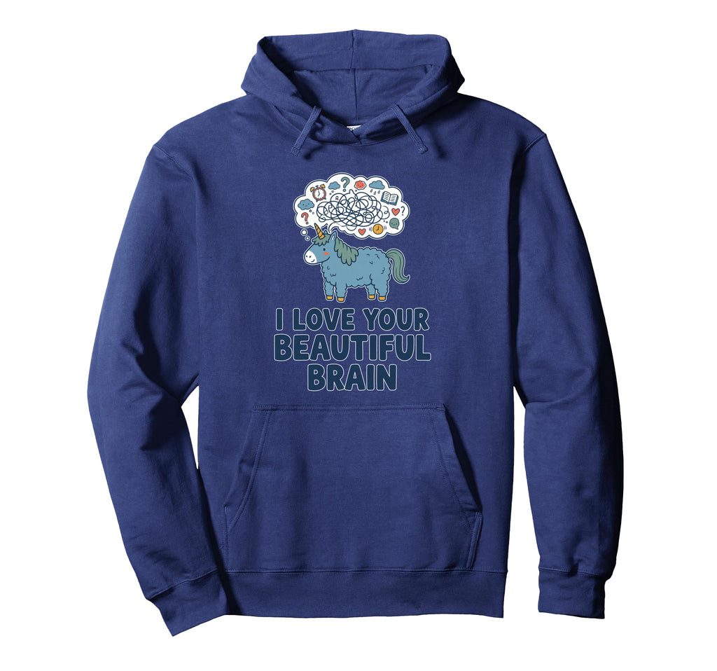 Overthinker Unicorn Brain Neurodivergents Hoodie - Custom Art Print Unisex - T-Shirt, Sweatshirt, Hoodie